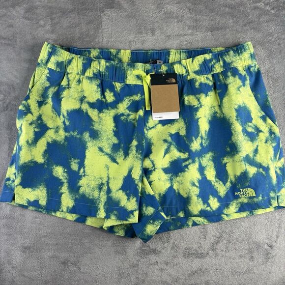 The North Face Shorts Womens XXL Green Dye Printed Class V Quick Dry New $50 - Picture 1 of 16
